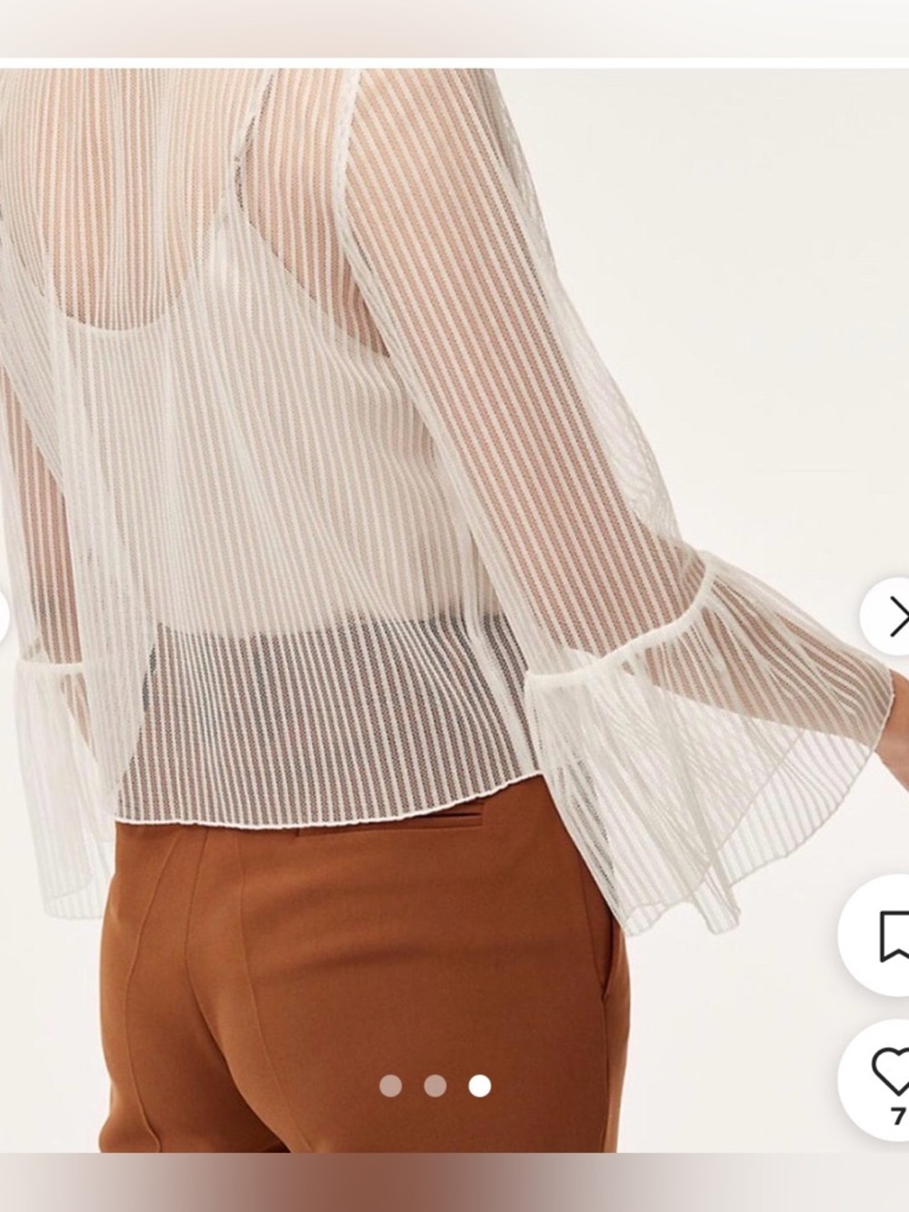 Babaton Humbert Blouse in white from Aritzia L - Picture 2 of 11